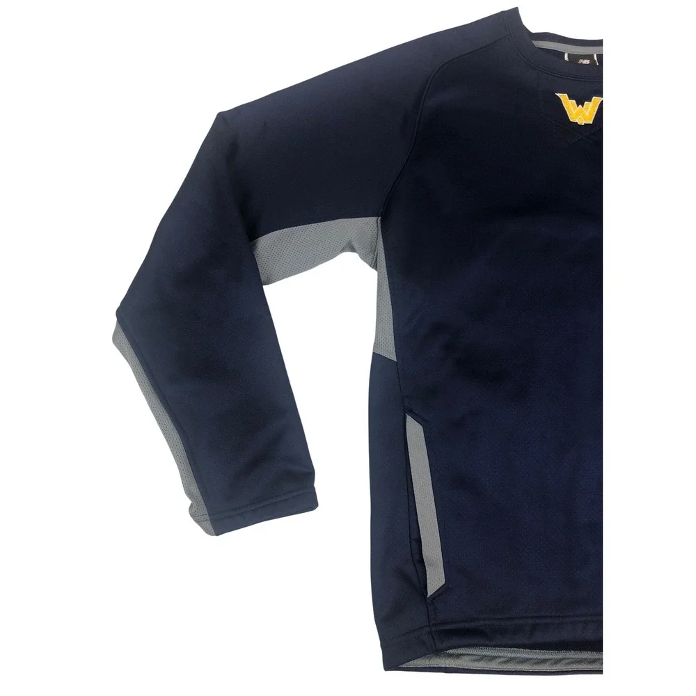 New Balance West Virginia Mountaineers‎ Navy Blue Performance Sweatshirt Mens M